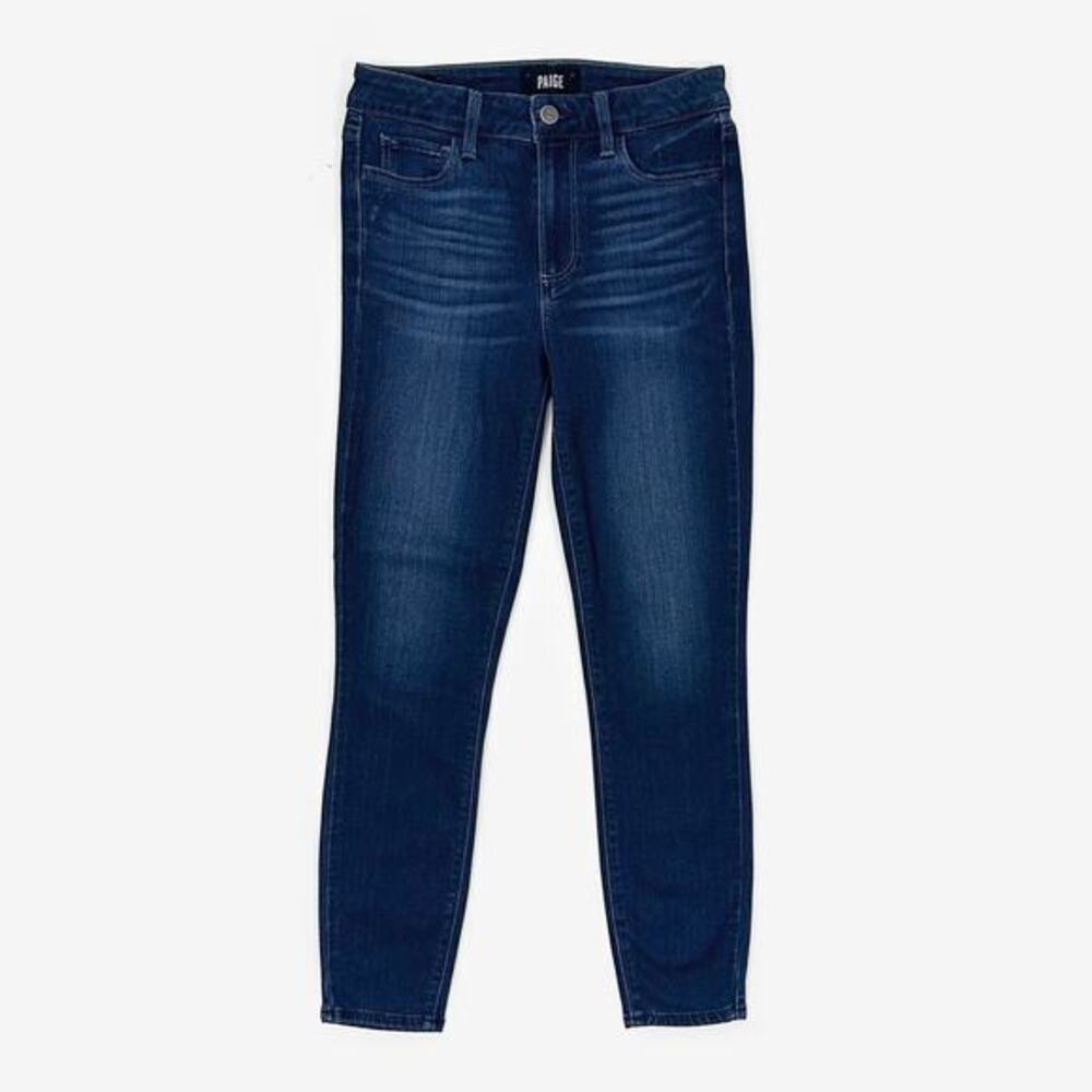 Paige Hoxton Crop Jeans Size 26 Bernadette Blue Dark Wash